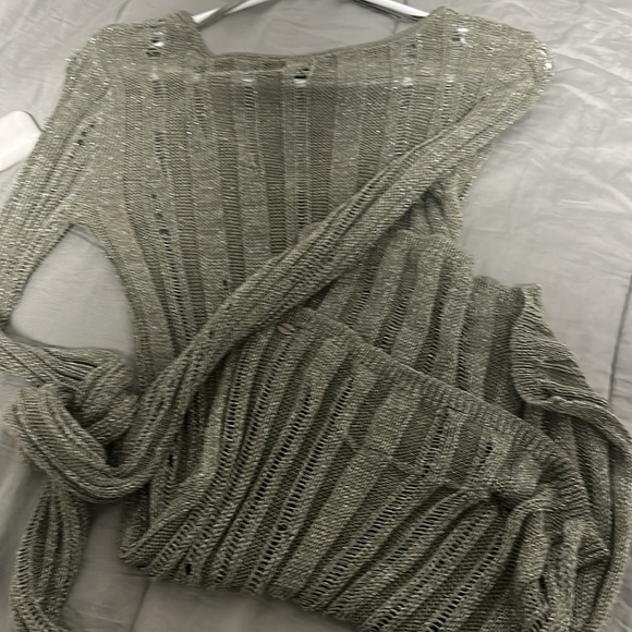 Dark green y2k knitted guess sweater - Picture 2 of 2